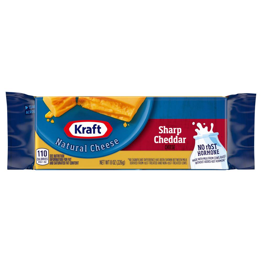 Kraft Natural Sharp Cheddar Cheese (8 oz)