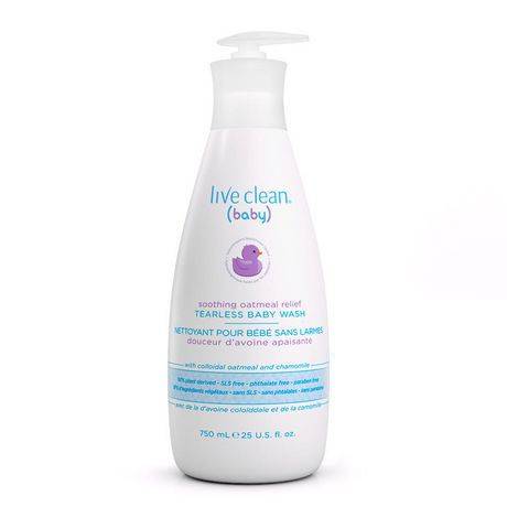 Live Clean Baby Soothing Oatmeal Relief Tearless Wash (750 ml)