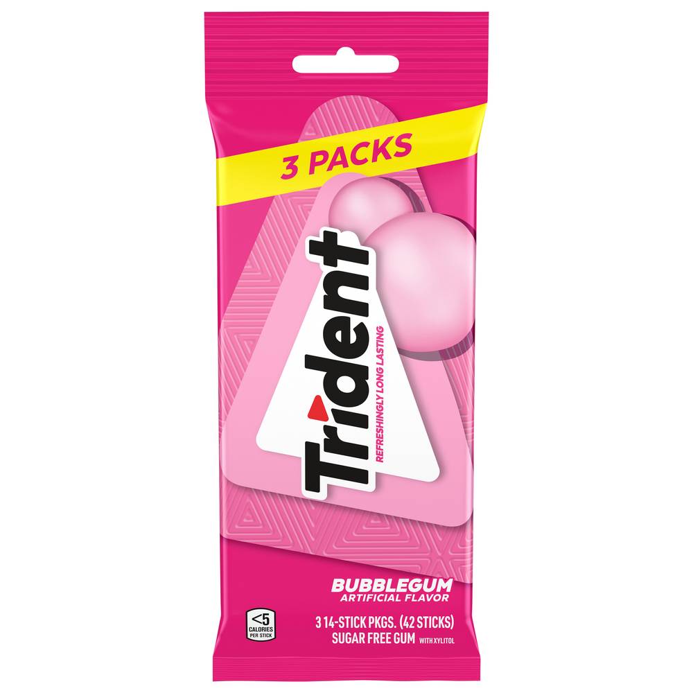 Trident Bubblegum Sugar-Free Gum (42 ct)