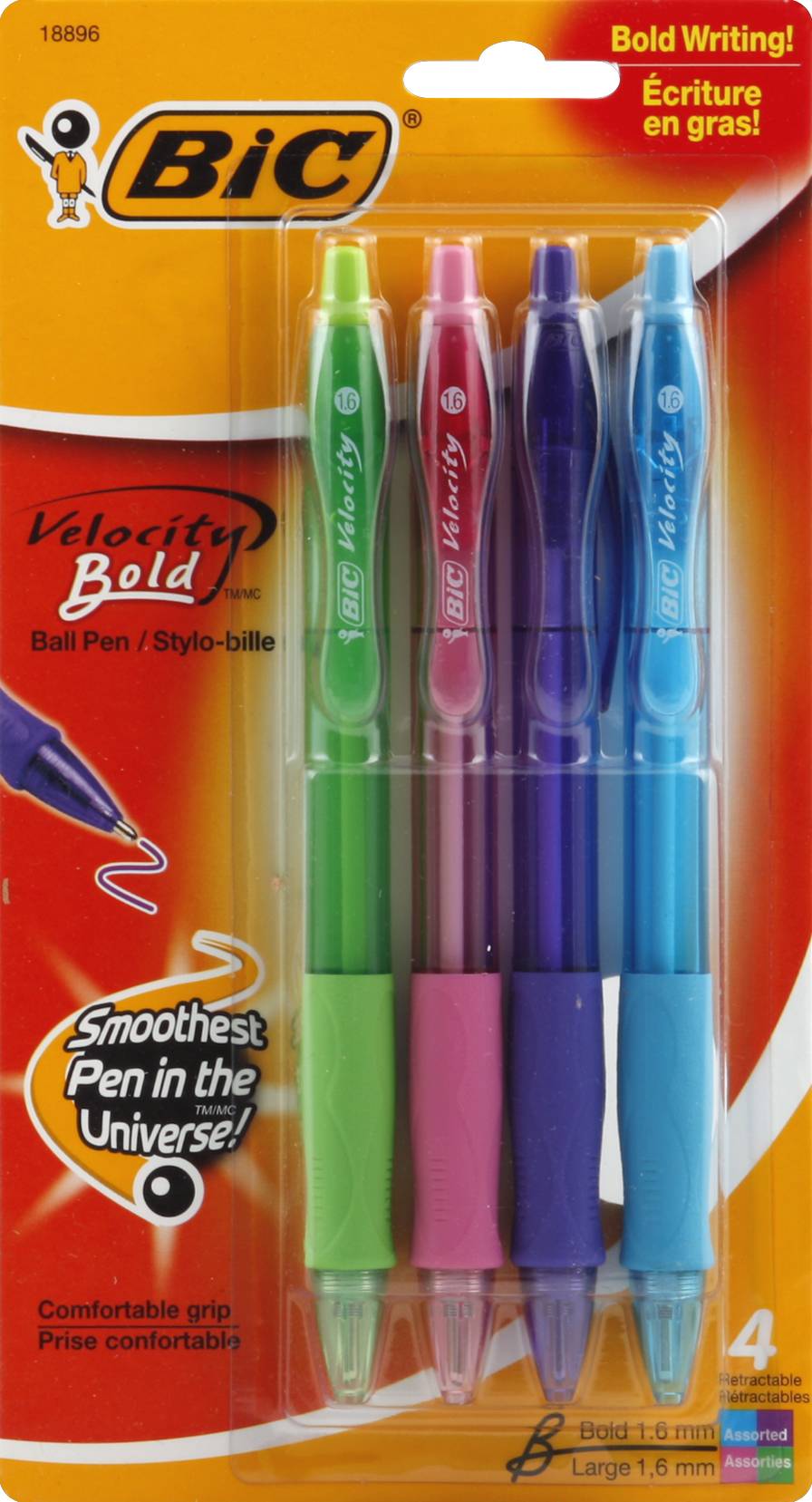 BiC Atlantis Velocity Bold Assorted Ball Pens