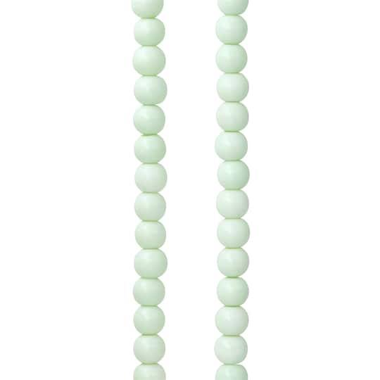 Perles Rondes En Verre Menthe De 6Mm De Bead Landing