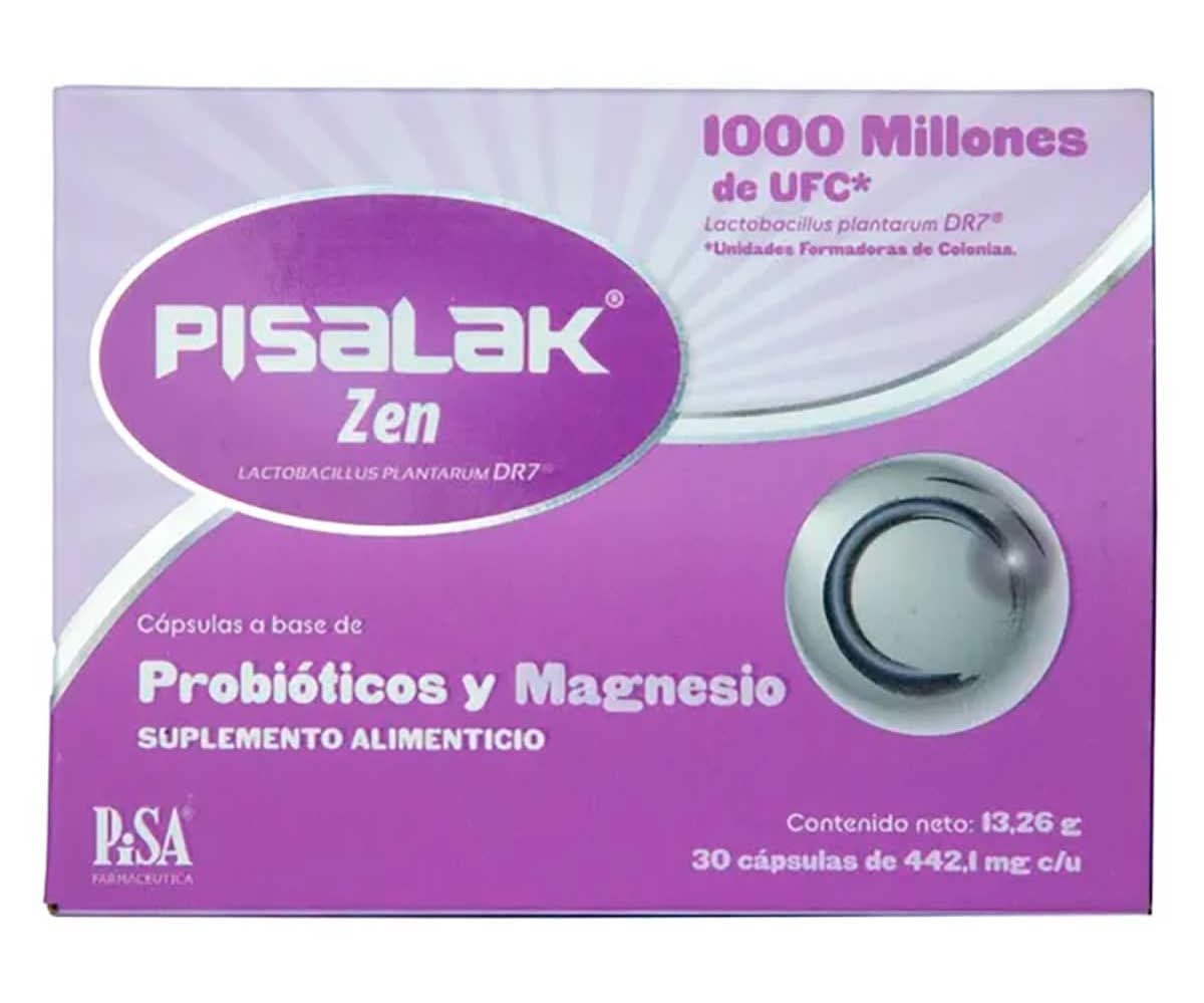 Pisalak · Suplemento alimenticio con probióticos y magnesio cápsulas 442.1 mg (30 un)