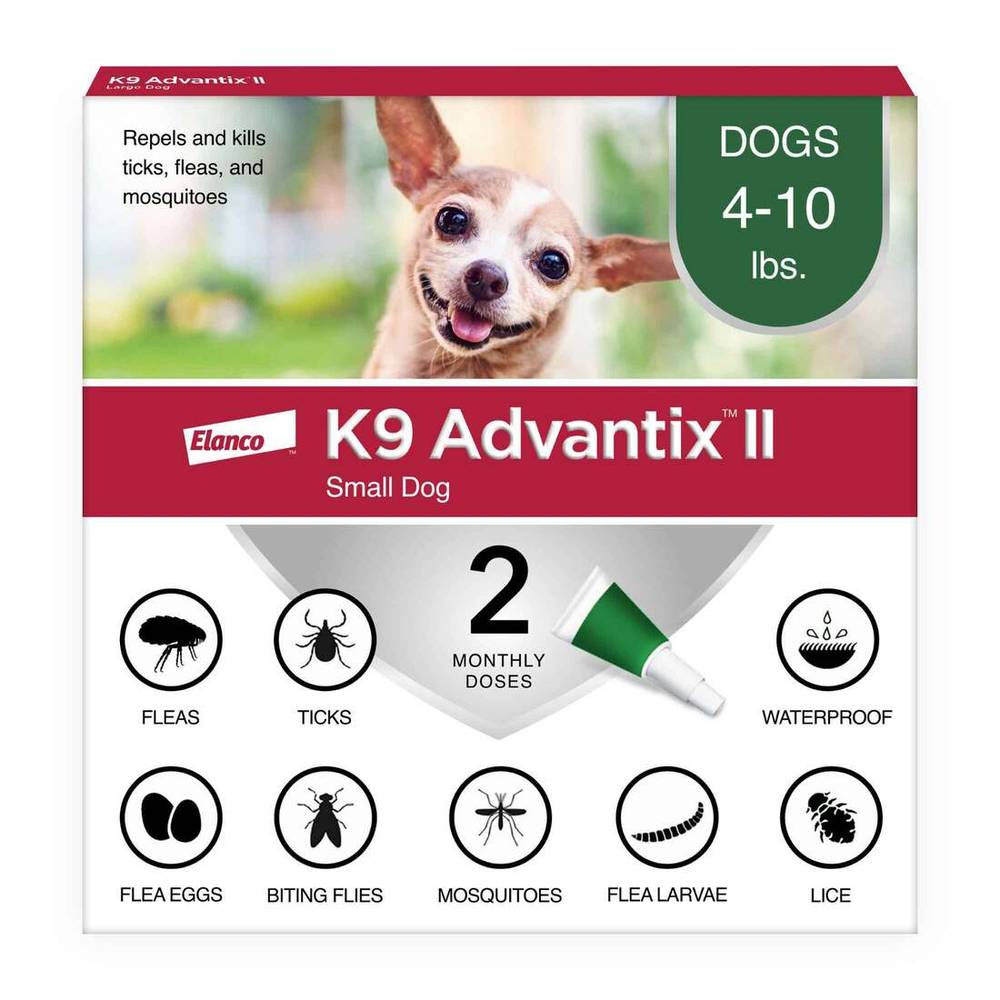 K9 Advantix Ii Topical Small Dog Flea & Tick Treatment (2 pack)
