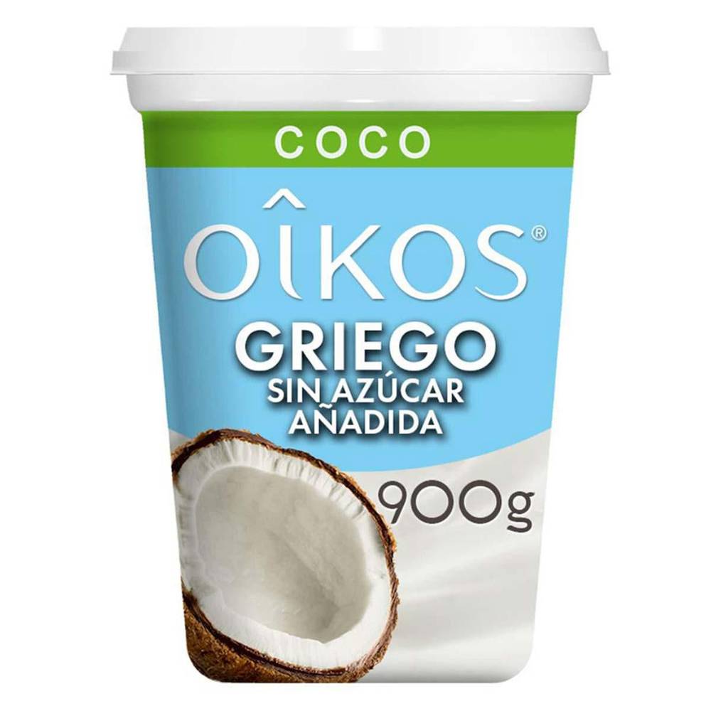 Oikos · Yogurt griego batido con coco rallado sin azúcar añadida (900 g)