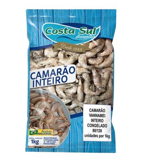 Costa sul camarão vanammei cinza inteiro (1kg)