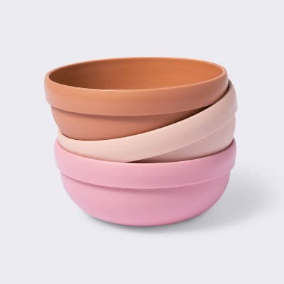 Cloud Island Bowls, Pink-Brown (3 ct)
