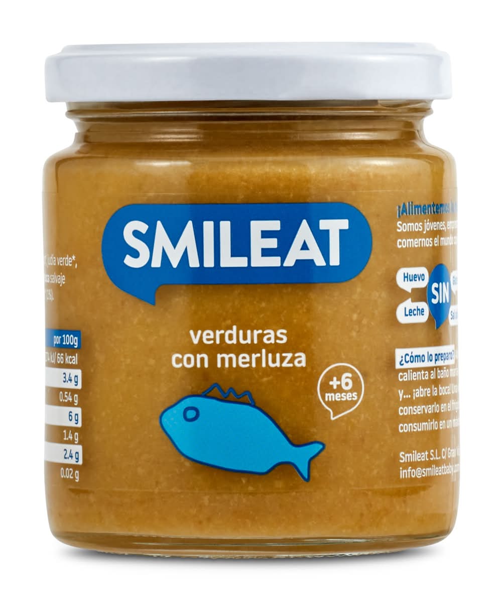 Puré De Verduras Con Merluza Smileat Frasco 230 G