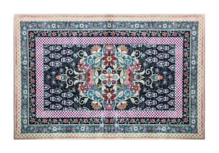Washable Rug 24inx36in Blue