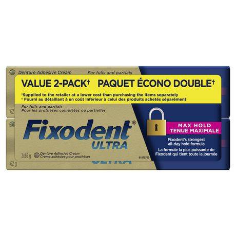 Fixodent Ultra Max Hold Dental Adhesive (2 units)