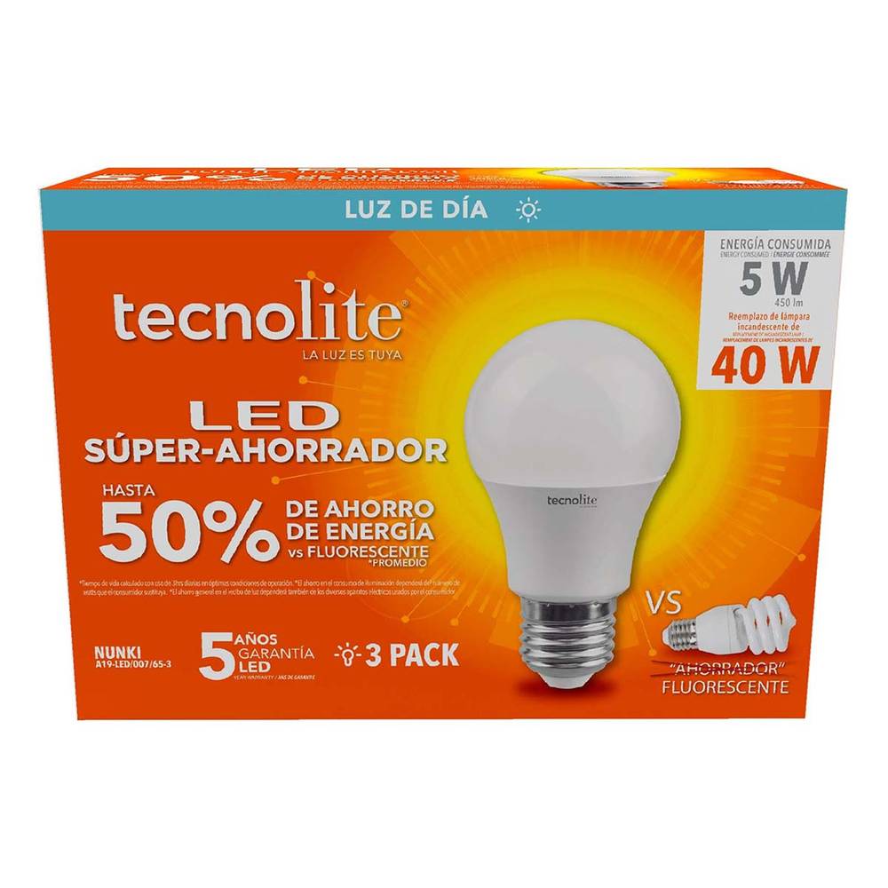 Tecnolite foco led 5w luz fría