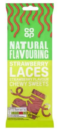 Co-op Strawberry Laces 65g