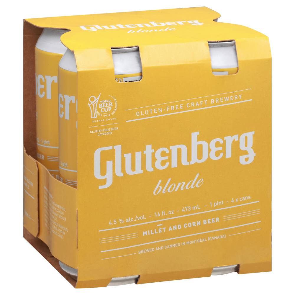 Glutenberg Blonde Ale Beer (4 x 16 fl oz)