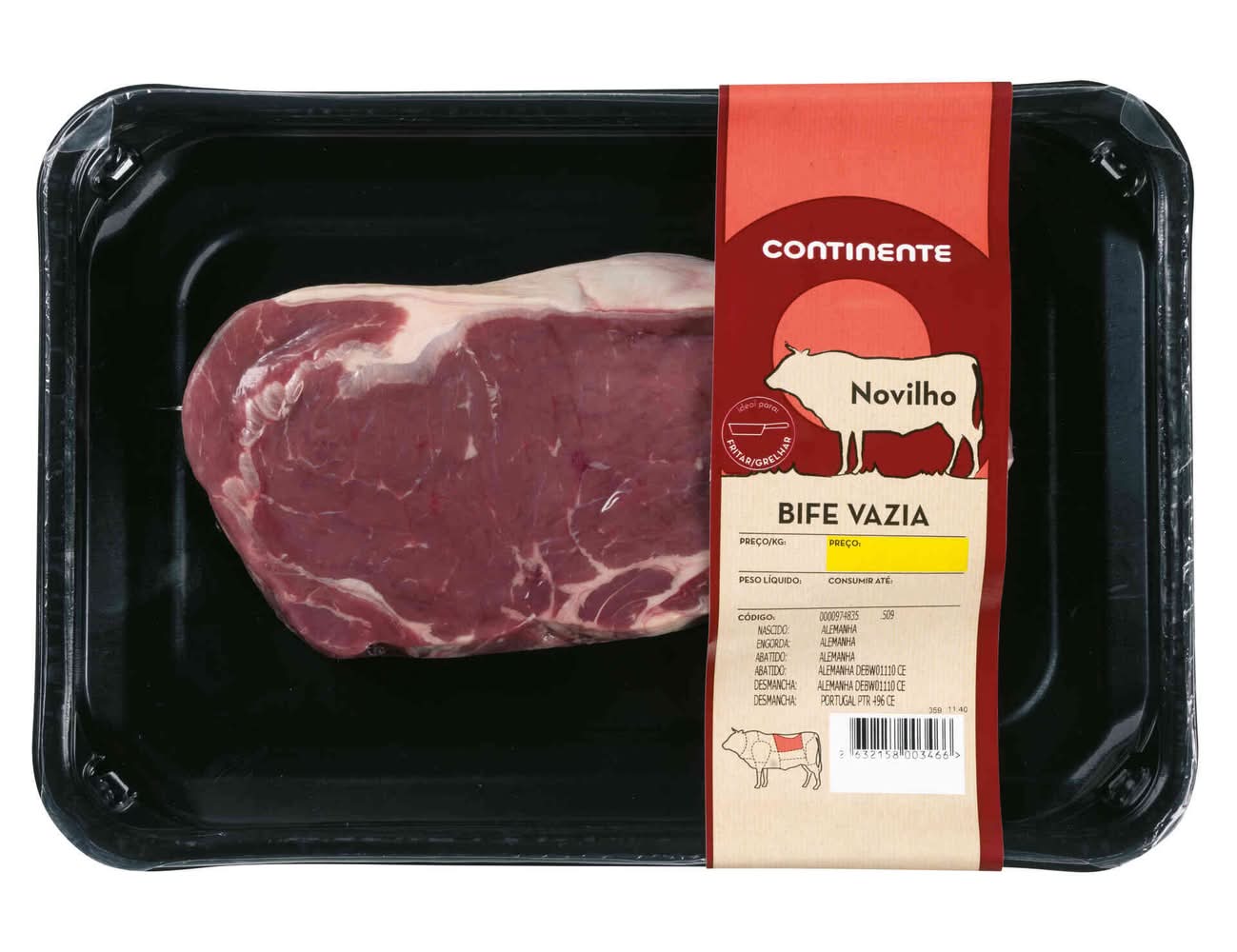 Bife da Vazia de Novilho Continente (emb. 250 gr (aprox.))