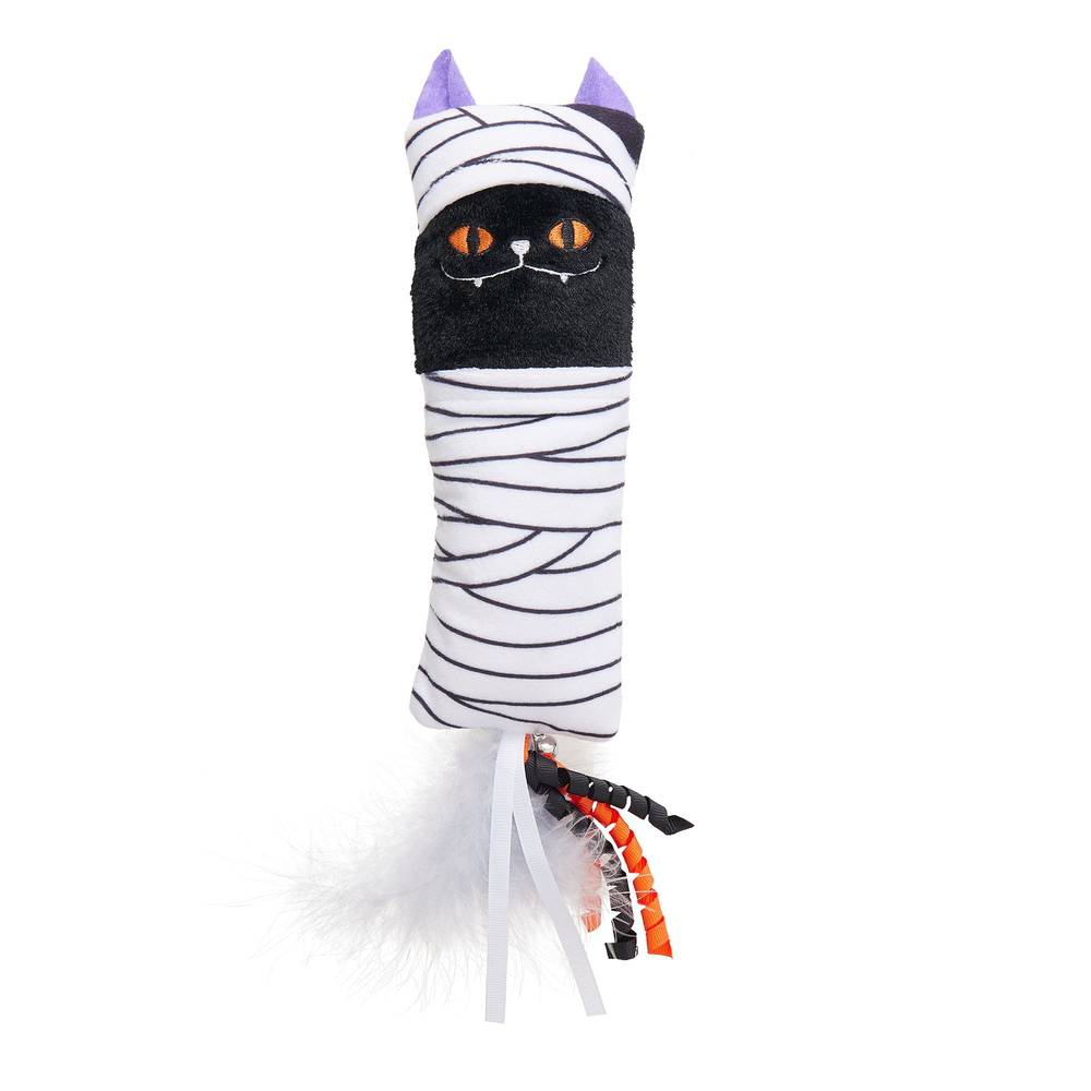 Thrills & Chills Cat Mummy Kicker Cat Toy (Color: White)