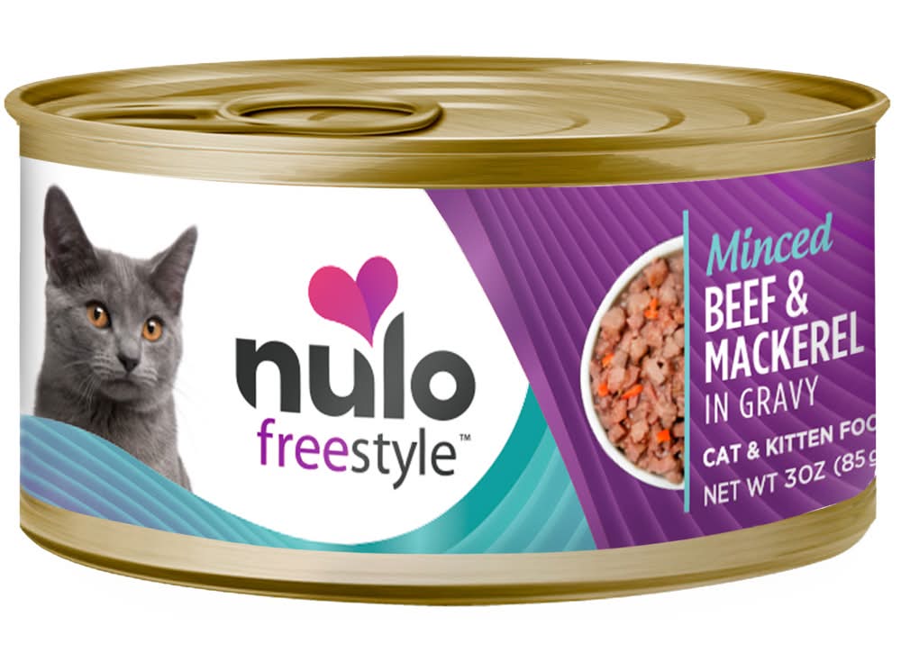 Nulo Freestyle Cat & Kitten Minced Beef & Mackerel Recipe In Gravy Canned Cat Food (3 oz)