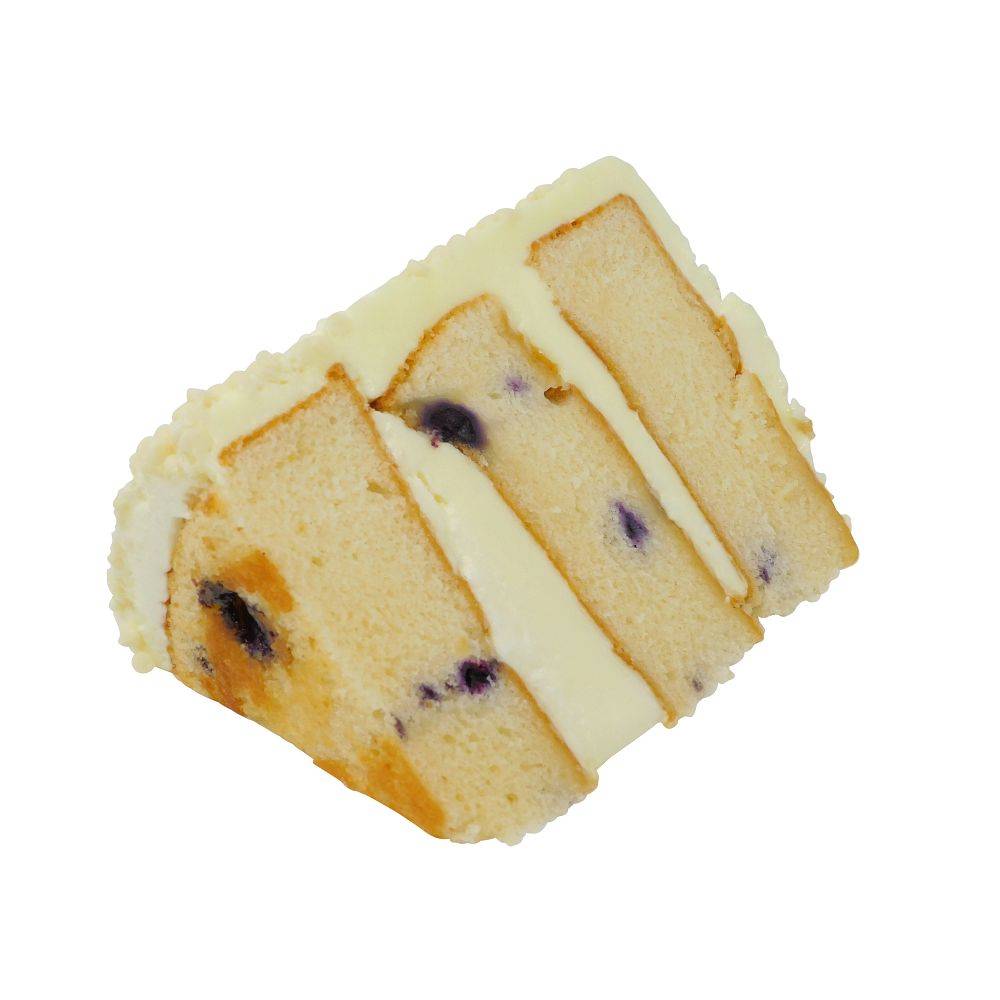 Lemon Blueberry Towering Cake Slice
