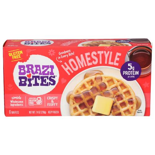 Brazi Bites Homestyle Waffles 6 Pack
