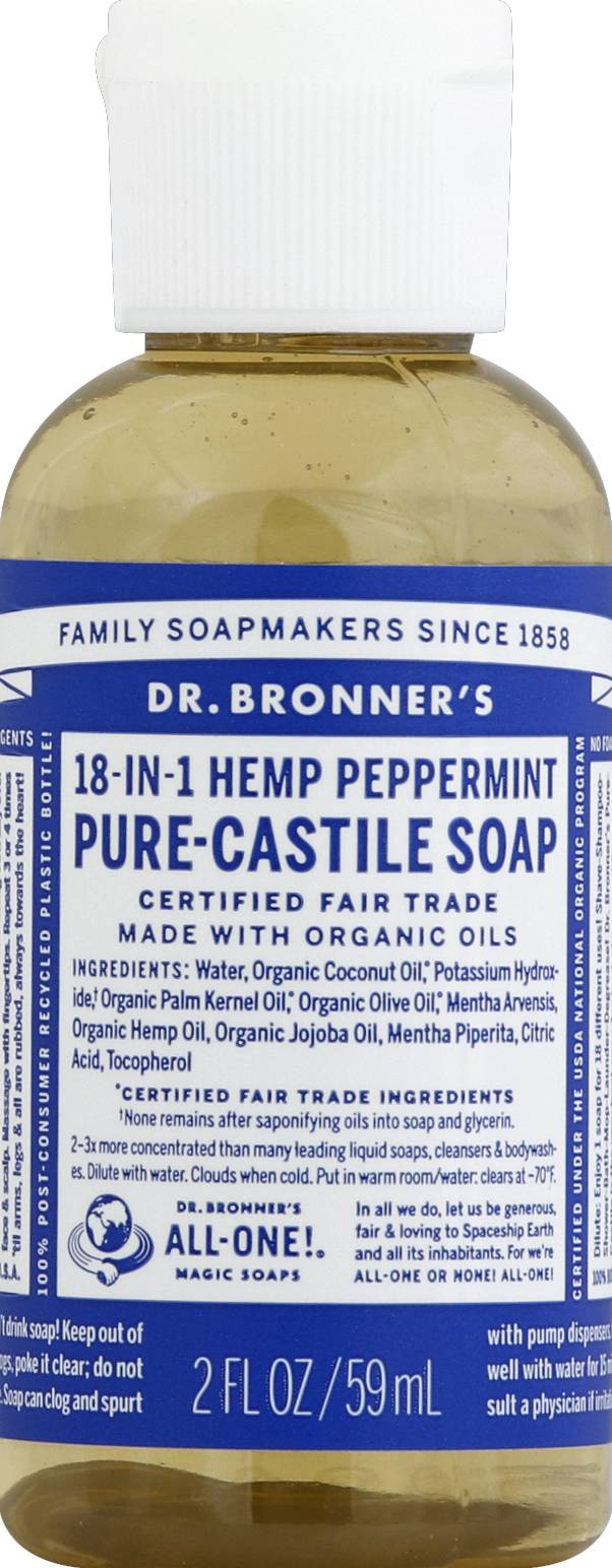 Dr. Bronner's 18-In-1 Hemp Peppermint Pure-Castile Soap (2.1 oz)