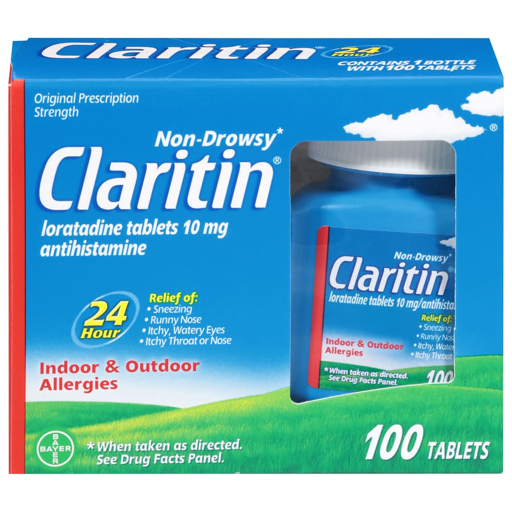Claritin 10 Mg Indoor & Outdoor Allergies Tablets (100 ct)