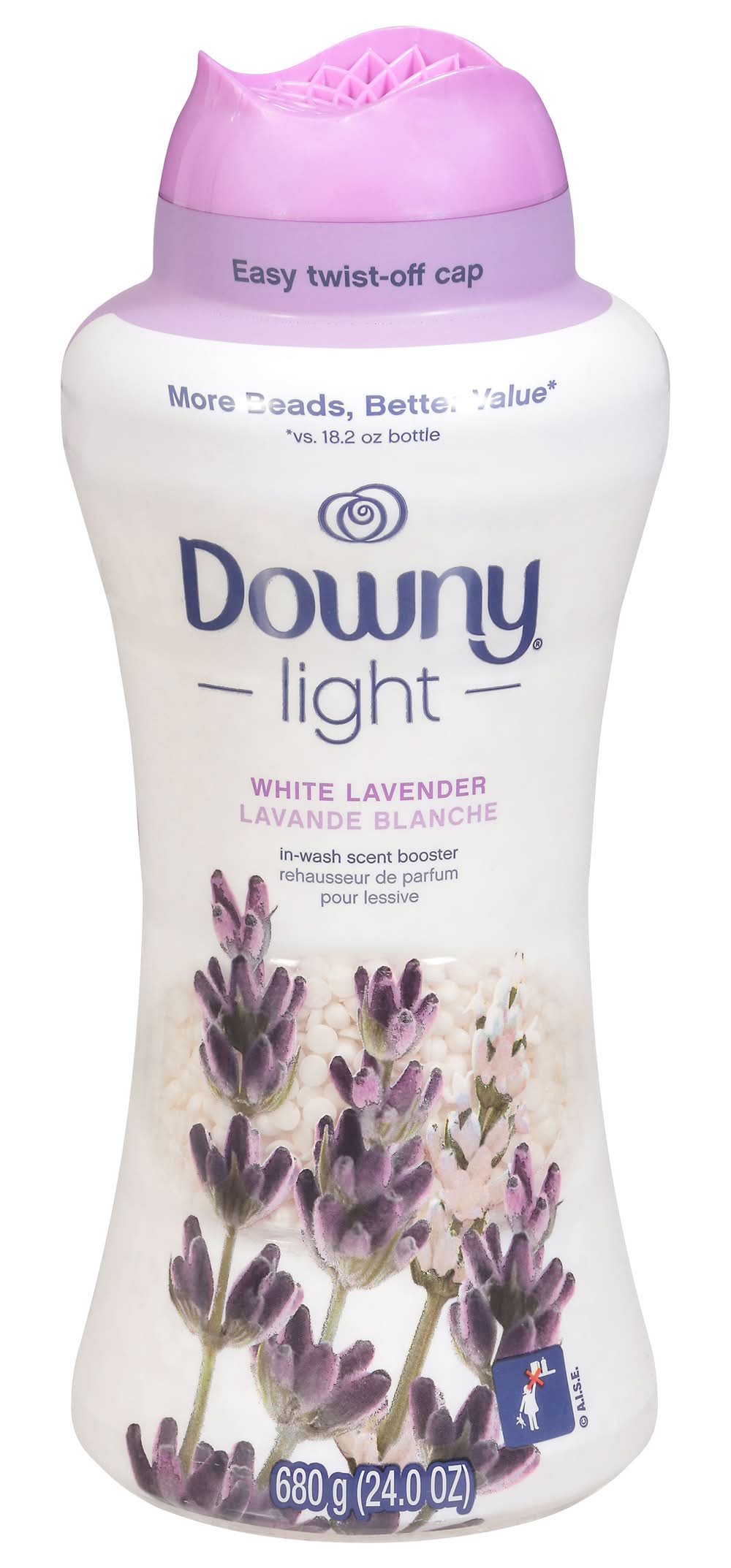 Downy Light in Wash Scent Booster Beads, White Lavender (24 oz)