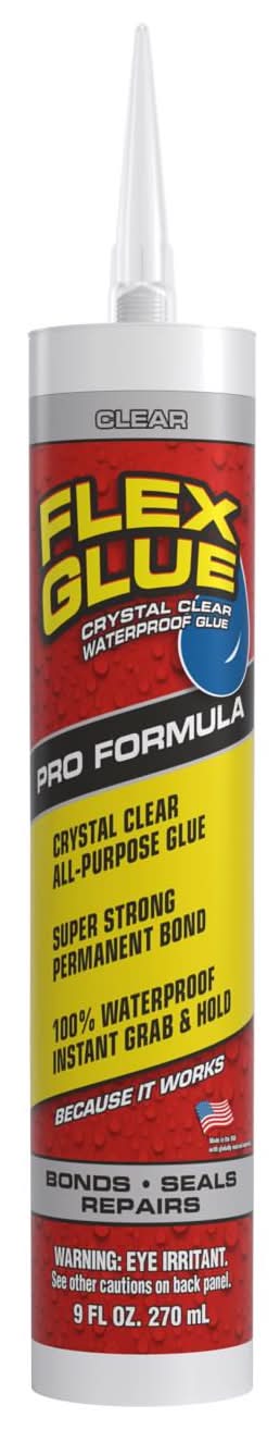 Flex Seal Family Of Products Flex Glue Super Strength Rubber Clear Adhesive 9 Fl. Oz.