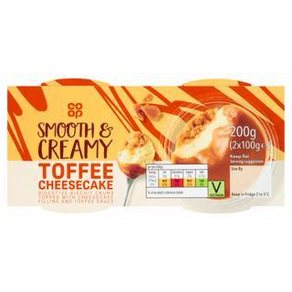 Co Op Toffee Cheesecake 2X100G