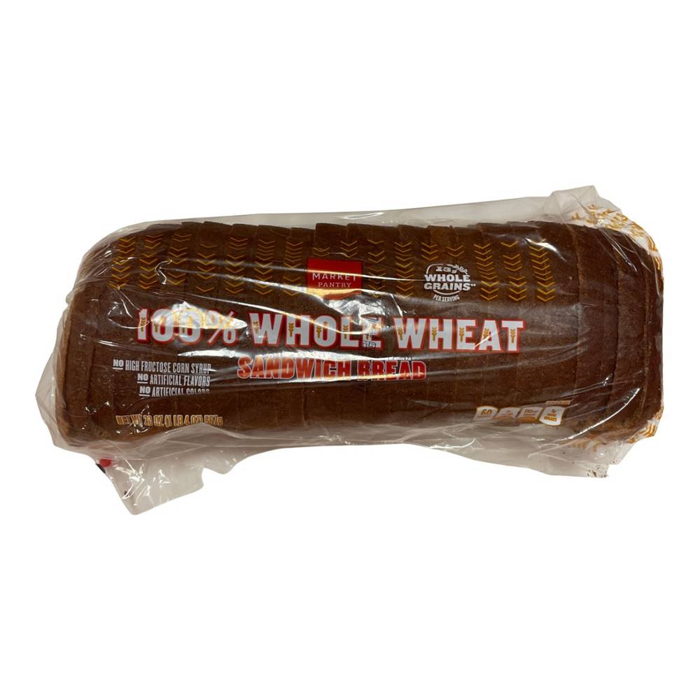 Market Pantry 100% Whole Wheat Sandwich Bread (20 oz)