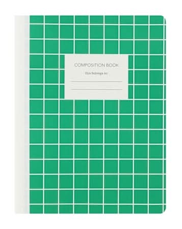 Rubberized Composition Book Pastel Green