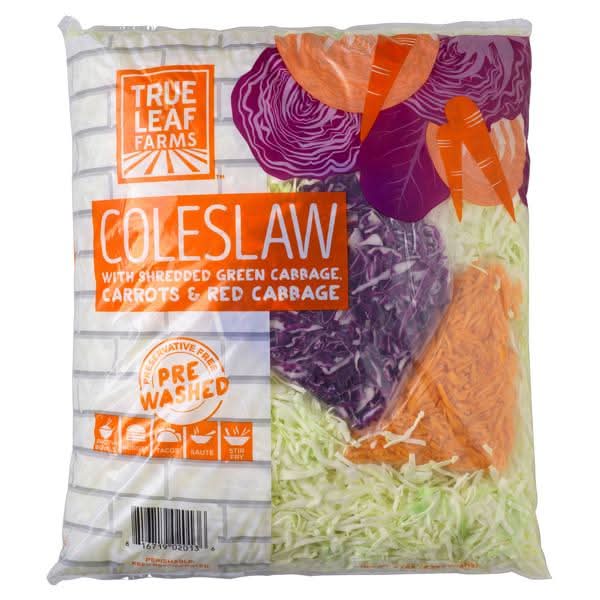 True Leaf Farms Coleslaw With Shredded Green Cabbage Carrots & Red Cabbage (5 lbs)