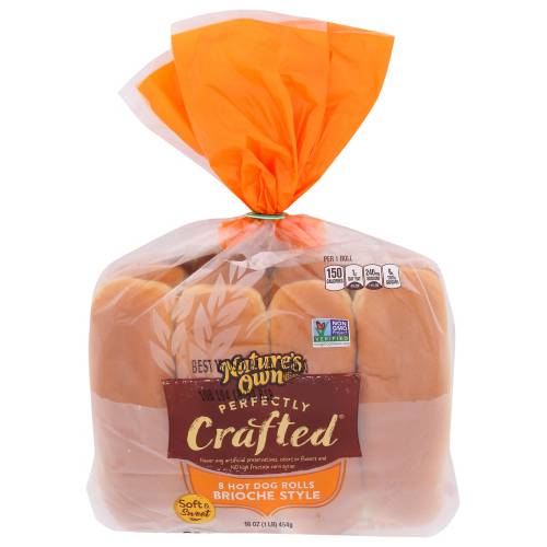 Nature's Own Perfectly Crafted Brioche Style Hot Dog Buns 8 Pack