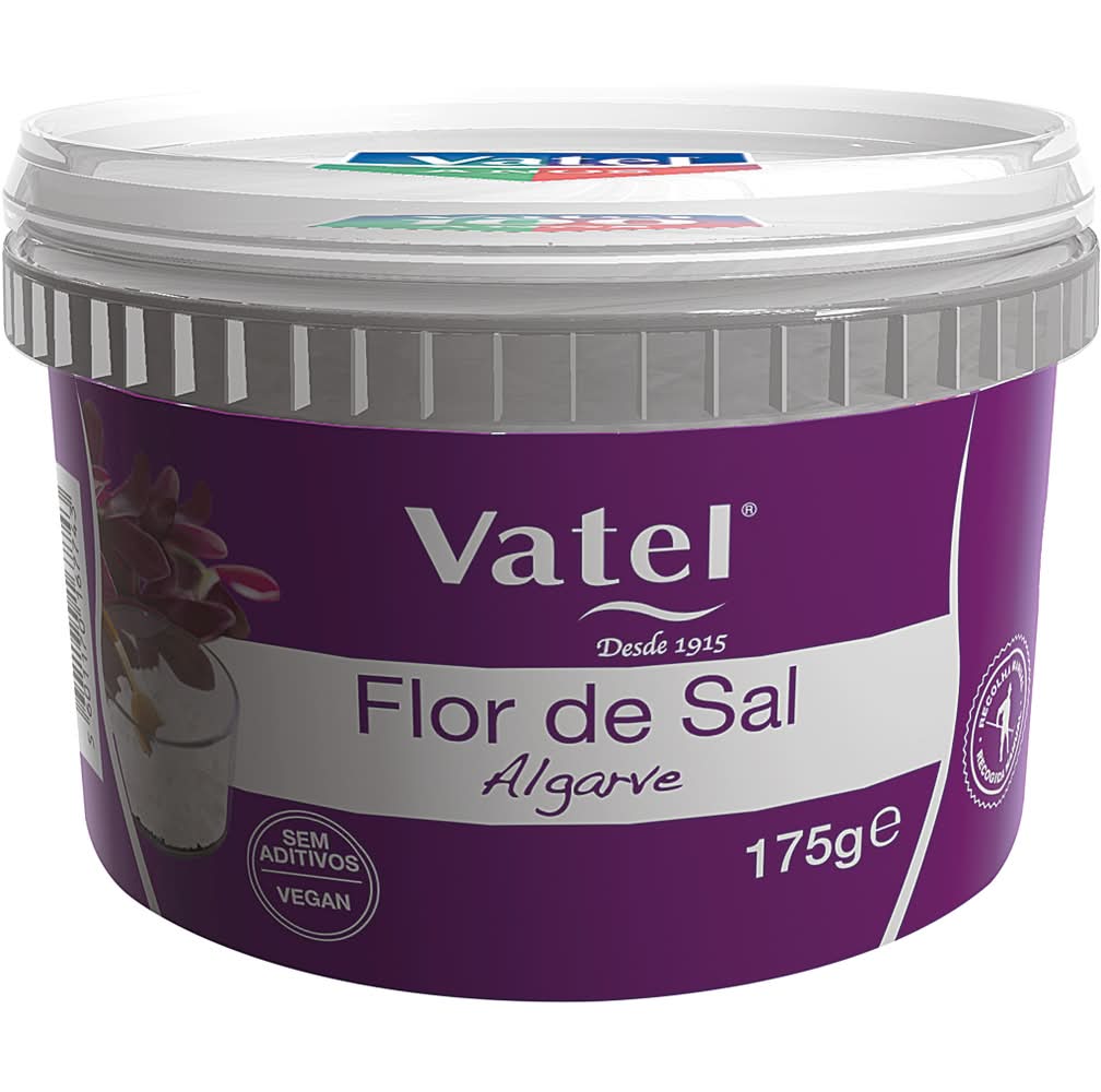 Vatel  - FlÃ´r de sal, embalagem de 180g