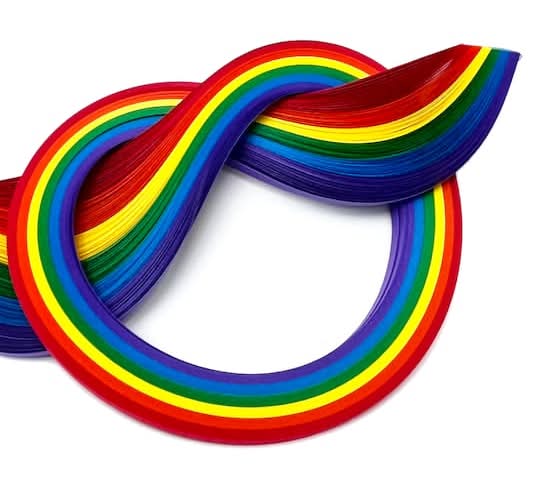 Quilled Creations Mix Quilling Paper, 1/8" , Pastel Rainbow (100 ct)