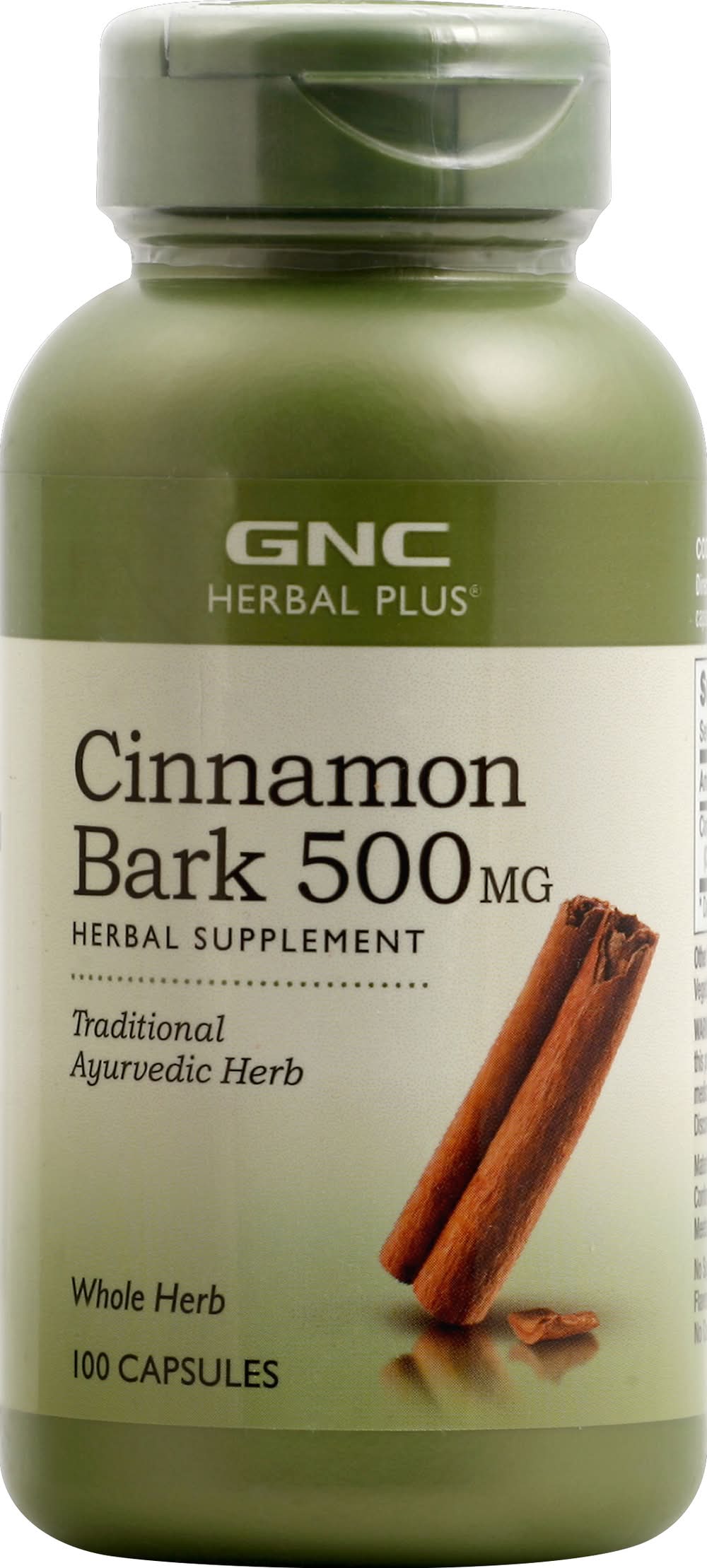 GNC 500 Mg Cinnamon Bark Ayurvedic Supplement (5.3 oz, 100 ct)