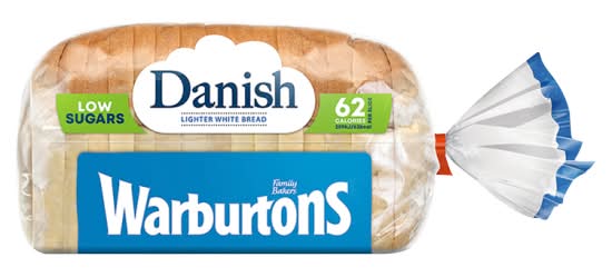 Warburtons Danish Low Sugar Lighter White Bread (400g)