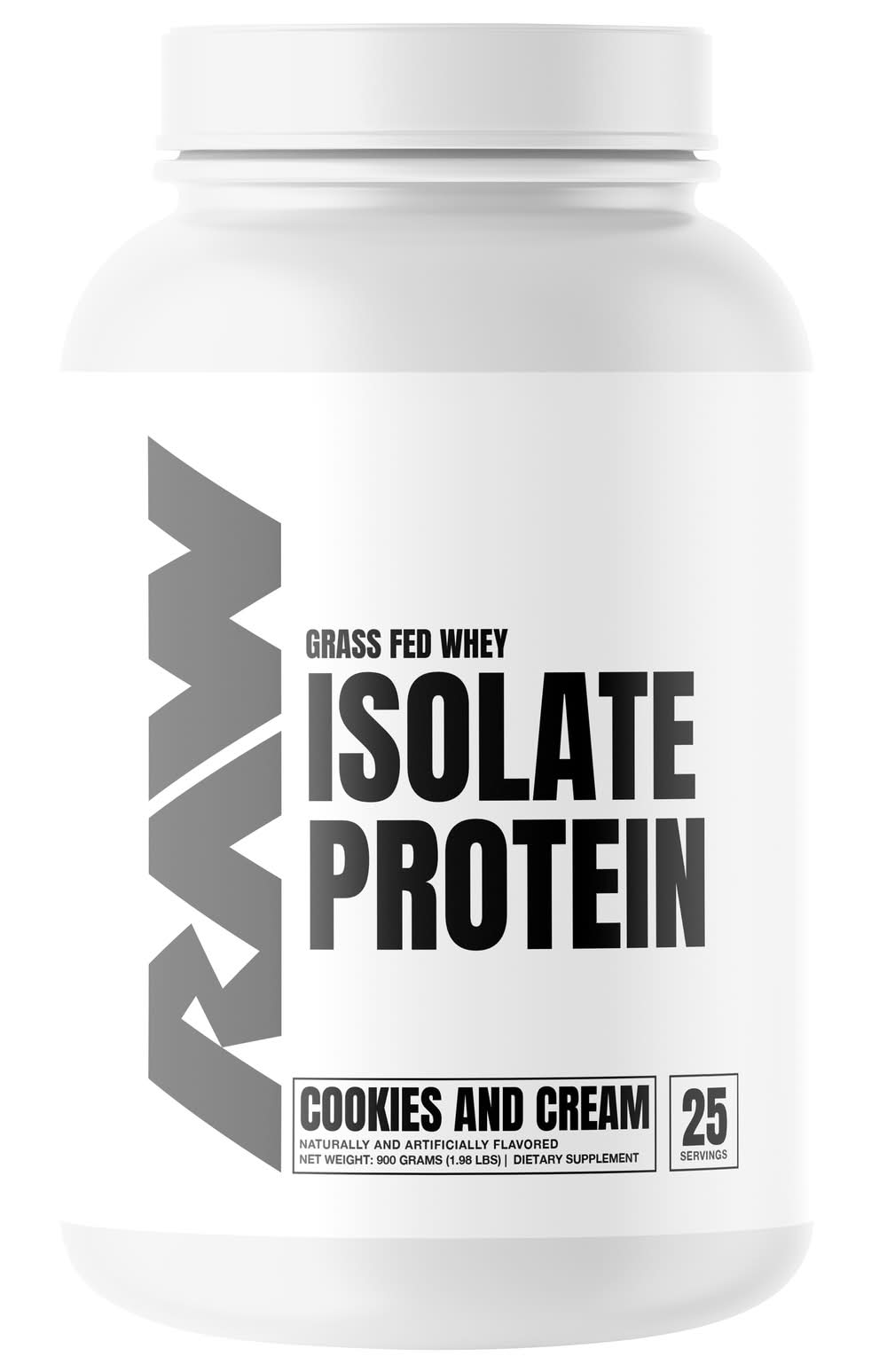 RAW Whey Isolate Protein, Cookies And Cream (1.98 lbs)