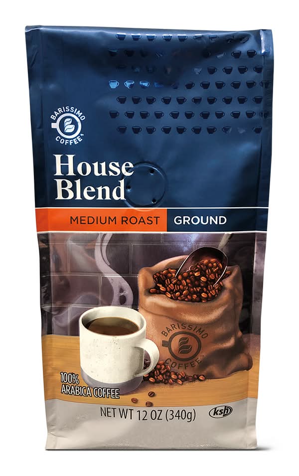 Barissimo House Blend Medium Roast 100% Arabica Ground Coffee (12 oz)
