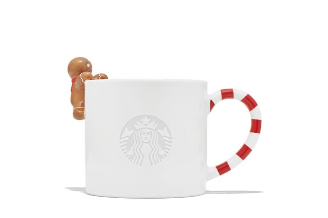 Mug White Gingerbread Peep 12oz