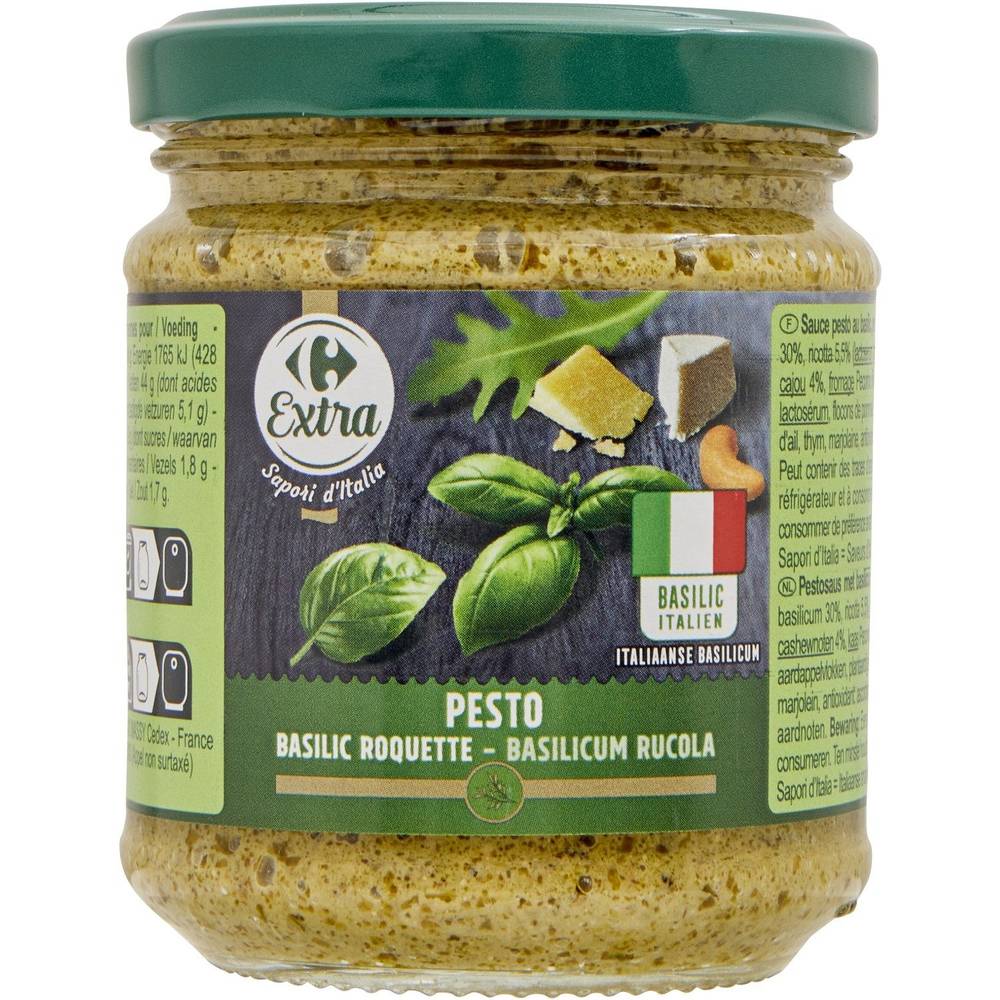 Carrefour Extra - Sauce pesto basilic roquette (190g)