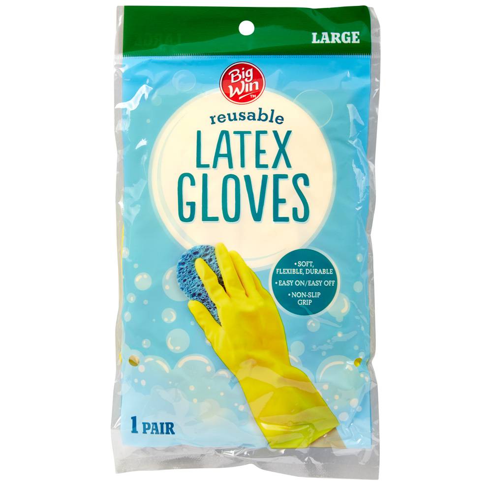 Big Win Latex Gloves Large (1 ct)
