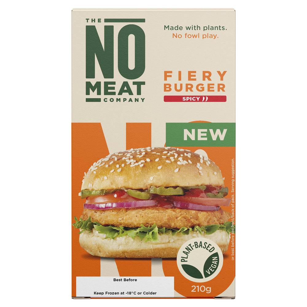 The No Meat Company Fiery Burger