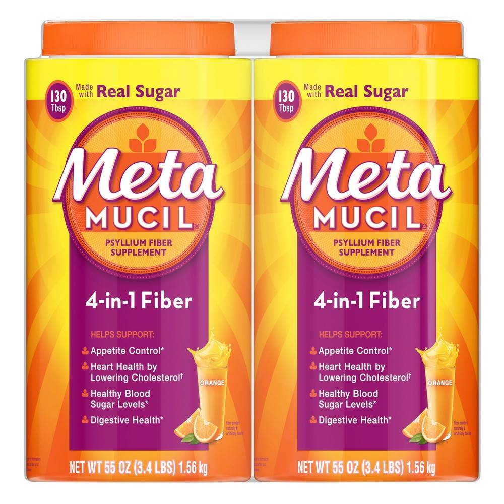 Metamucil 4 in 1 Fiber Supplements (2 ct, 55 oz)