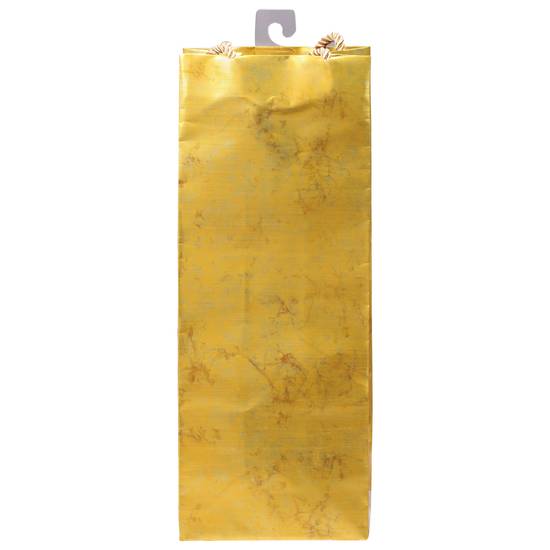Caspari Antique Gold Bottle Gift Bag (1 bag)