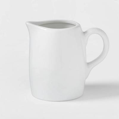 Threshold Ceramic Creamer Pitcher, White