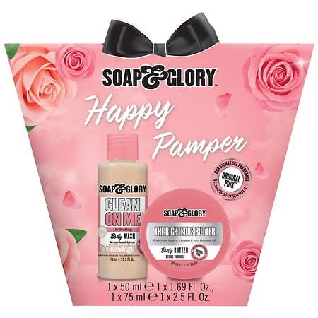 Soap & Glory Happy Pamper Original Pink Gift Set (4.19 fl oz, 2 ct)