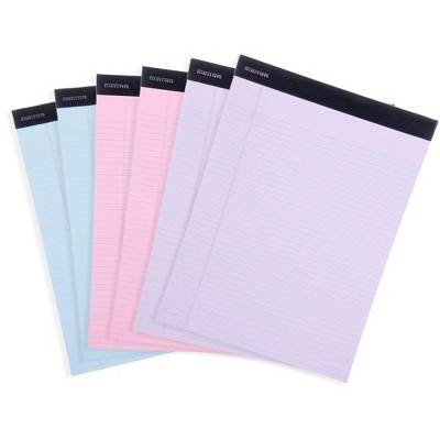 Basic Pastel Legal Pads - 8.5in x 11in Wide Ruled 6 pack. (Basic 6pk (Pastel), 8.5in x 11in (Narrow Ruled))