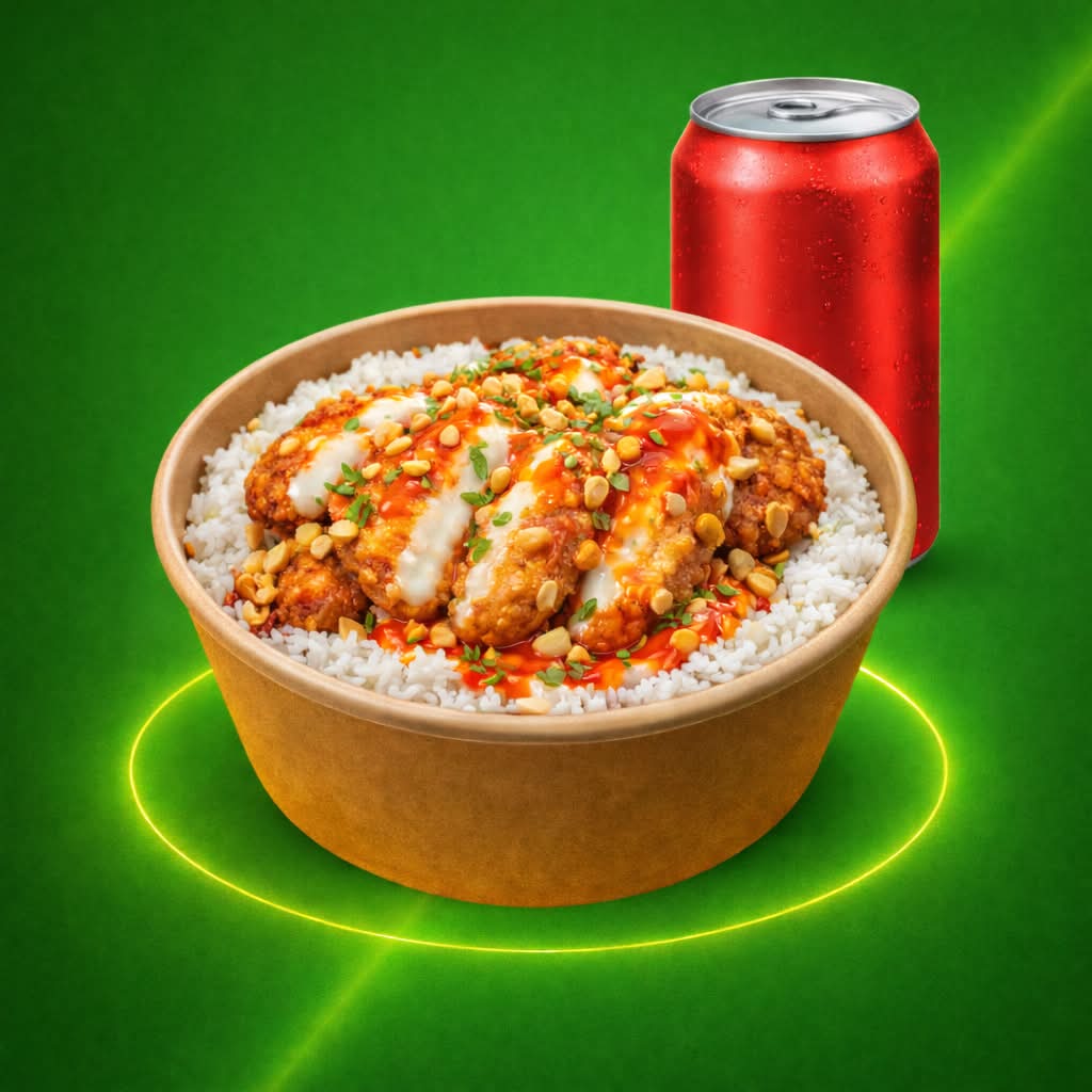 CROUSTY POULET SAUCE SWEET CHILLI RIZ BLANC