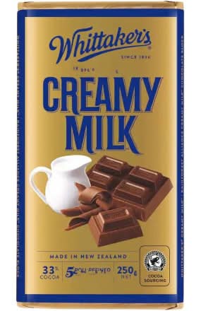 Whittakers Block 250g Creamy Milk