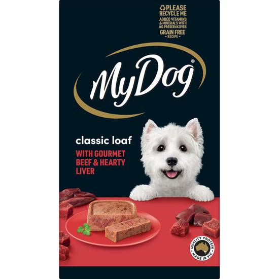 My Dog Classic Loaf With Gourmet Beef & Hearty Liver 6x100g Wet Dog Food 6 pack