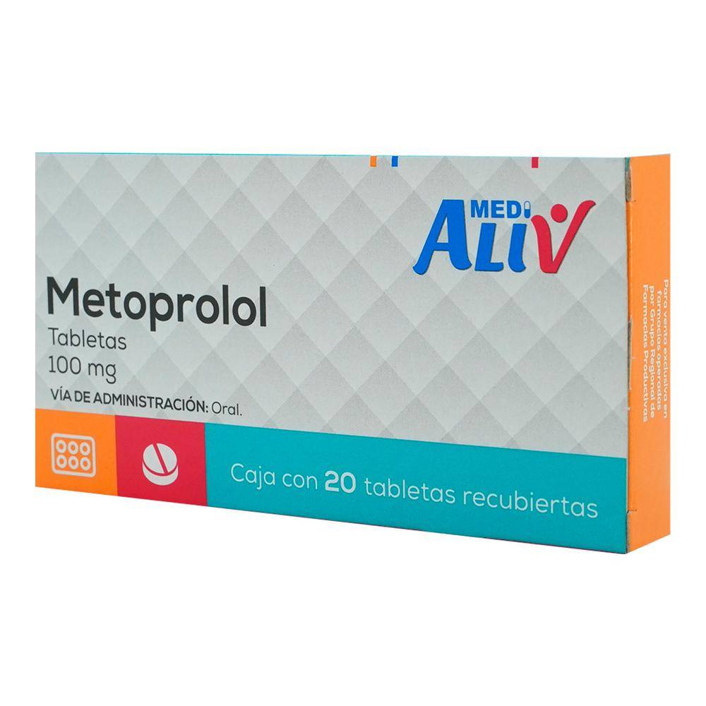 Medialiv metoprolol tabletas 100 mg (20 piezas)