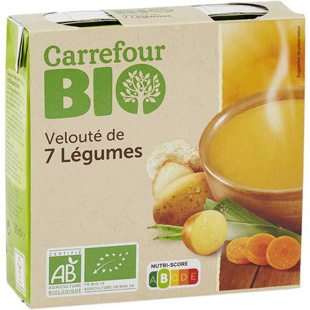 FID - Soupe bio  7 légumes CARREFOUR BIO - les 2 briques de 30cL
